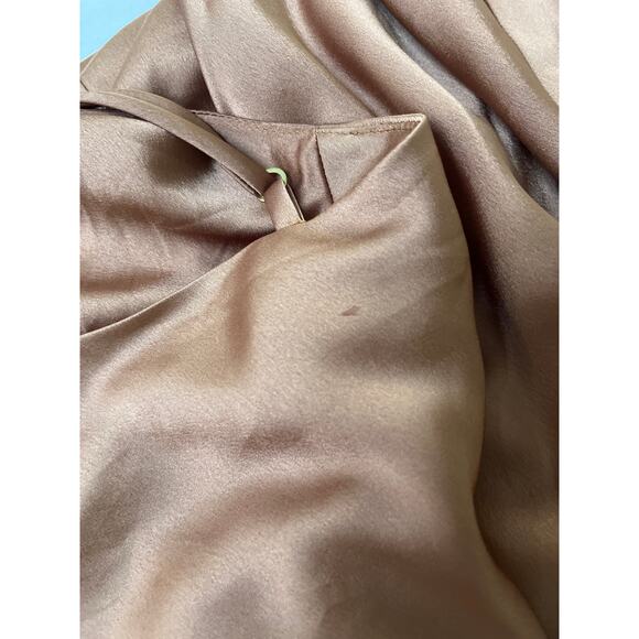 Show Me Your Mumu Tuscany Maxi Slip Dress  in Copper Luxe Satin, size S - Picture 8 of 12